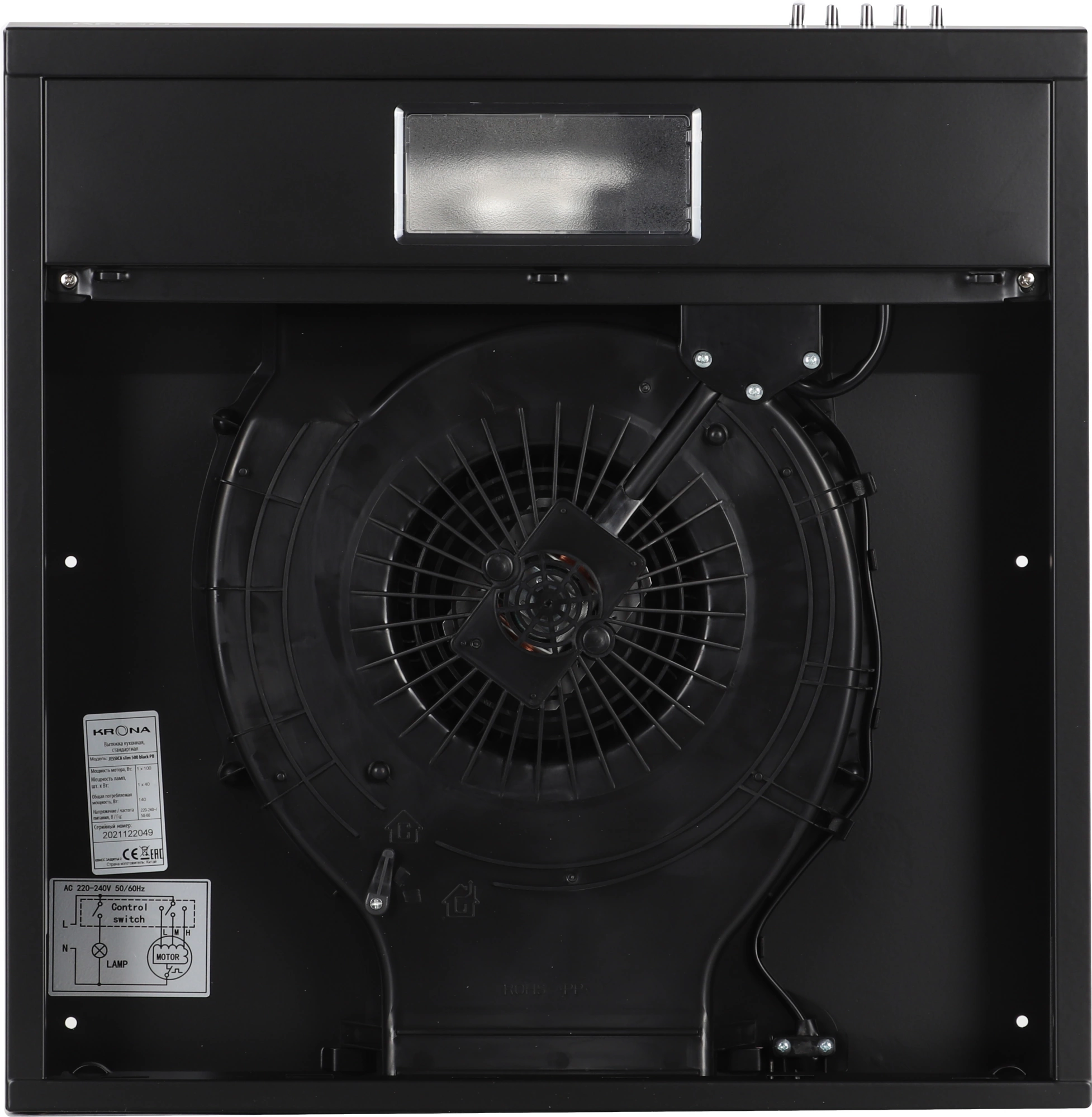 Вытяжка козырьковая Krona Jessica PB 500 slim черный, фото 13