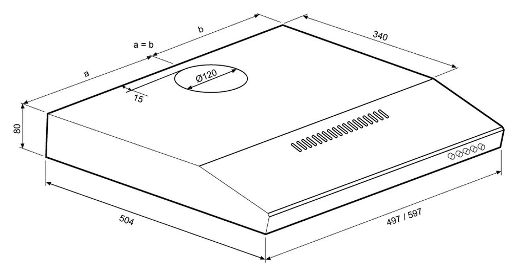 Вытяжка козырьковая Krona Jessica PB 500 slim черный, фото 8