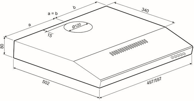 Вытяжка козырьковая Krona Jessica slim 600 металлик, фото 3
