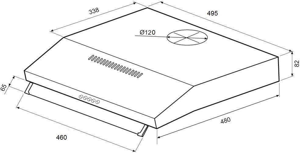 Вытяжка козырьковая Krona Osten 500 Pb, фото 11