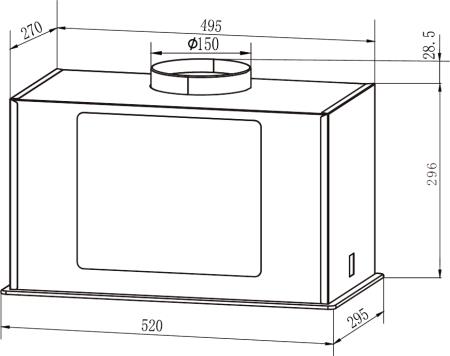 Вытяжка встраиваема WEISSGAUFF ANTLIA 850 WH, превью предыдущего фото