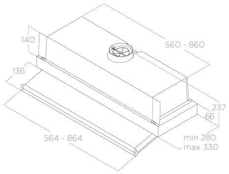 Вытяжка встраиваемая Elica Ciak 2.0 GR/A/90, фото 6