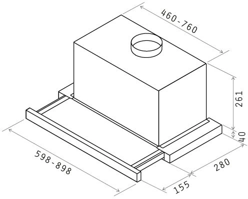 Вытяжка встраиваемая Elica Elite 26 IX/A/60/VT, фото 6