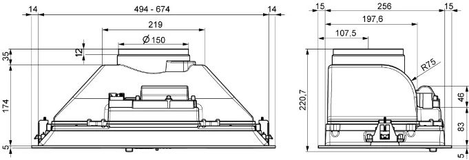 Вытяжка встраиваемая Elikor Casper 52Н-450-П3Д, фото 3