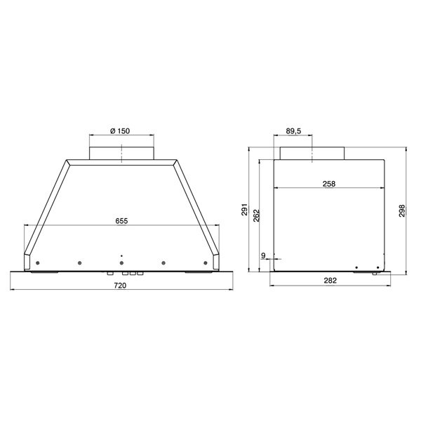 Вытяжка встраиваемая Elikor Flat 72П-650-К3Д, фото 5