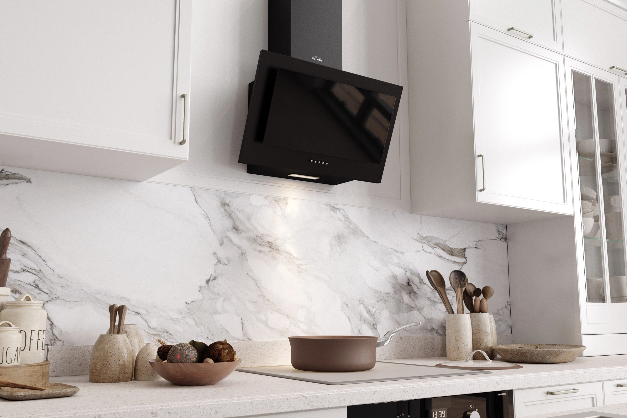 Вытяжка встраиваемая Elikor Коралл 50П-430-КЗД черный, фото 12