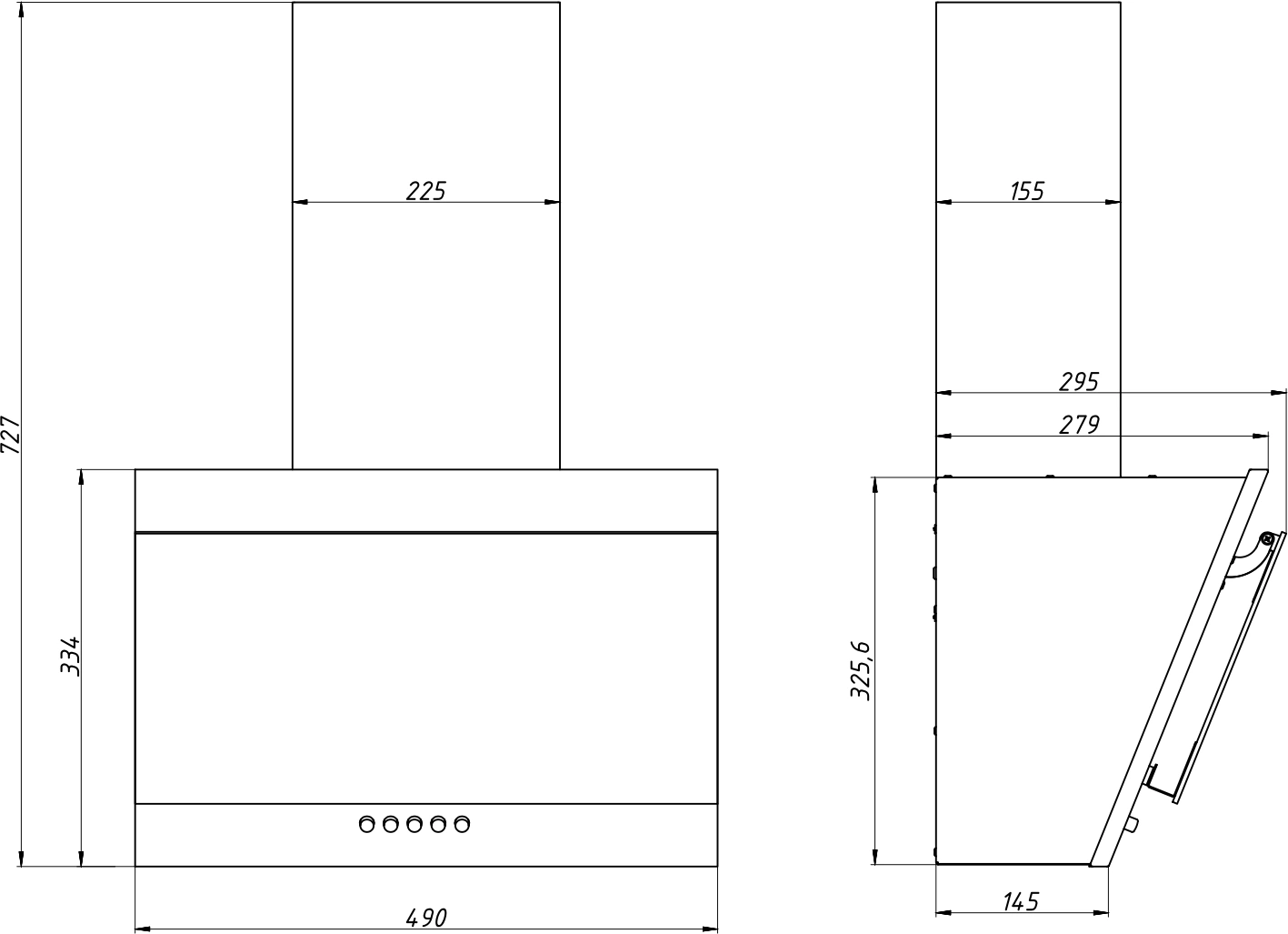 Вытяжка встраиваемая Elikor Коралл 50П-430-КЗД черный, фото 8