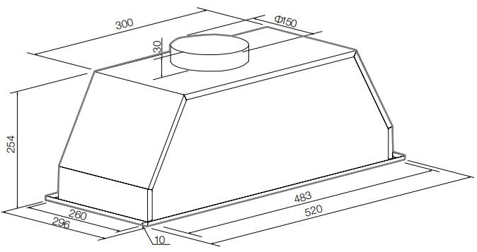 Вытяжка встраиваемая GRAUDE LB 52.0 W, фото 3
