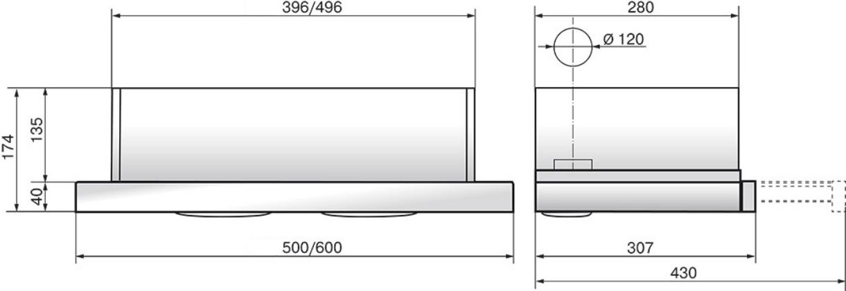 Вытяжка встраиваемая Hyundai HBH 6236 WG, фото 8