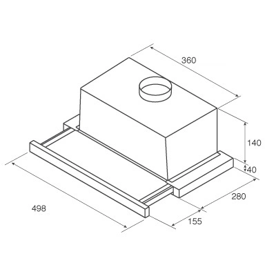 Вытяжка встраиваемая Jet Air Aurora LX/CR/F/50, фото 4