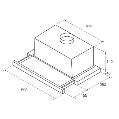 Вытяжка встраиваемая Jet Air Aurora LX/CR/F/60 кремовый, фото 4
