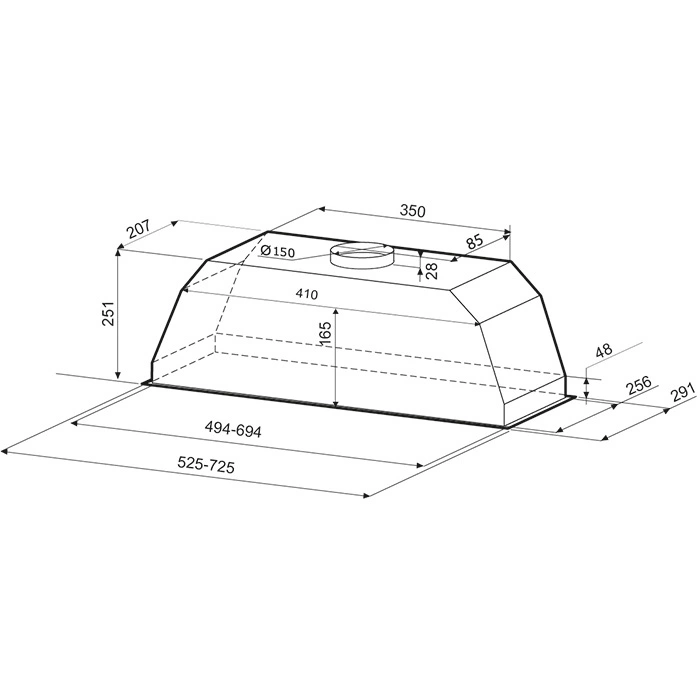 Вытяжка встраиваемая Krona Ameli 600 PB, фото 7