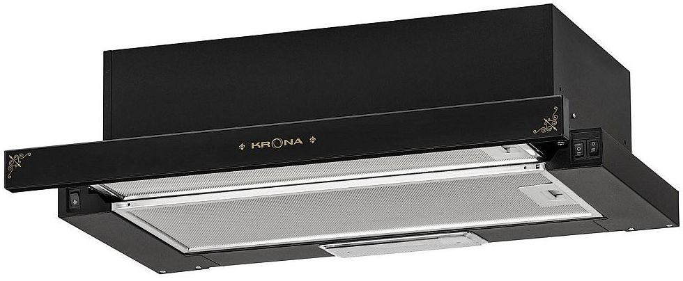 Вытяжка встраиваемая Krona Kamilla 600 Retro черный, превью следующего фото