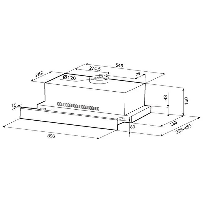 Вытяжка встраиваемая Krona Kamilla R 600 inox, фото 16