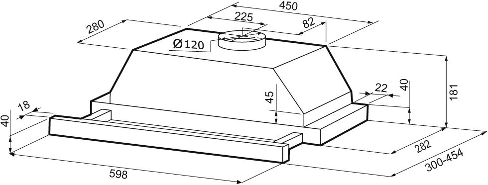 Вытяжка встраиваемая Krona KERRY 600 BLACK PB, фото 13