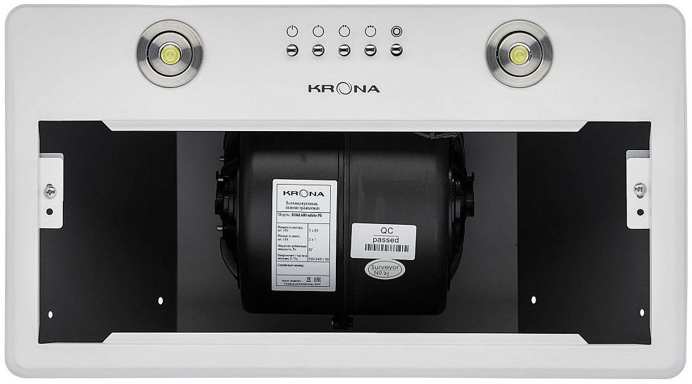Вытяжка встраиваемая Krona Runa 600 PB белый, фото 3