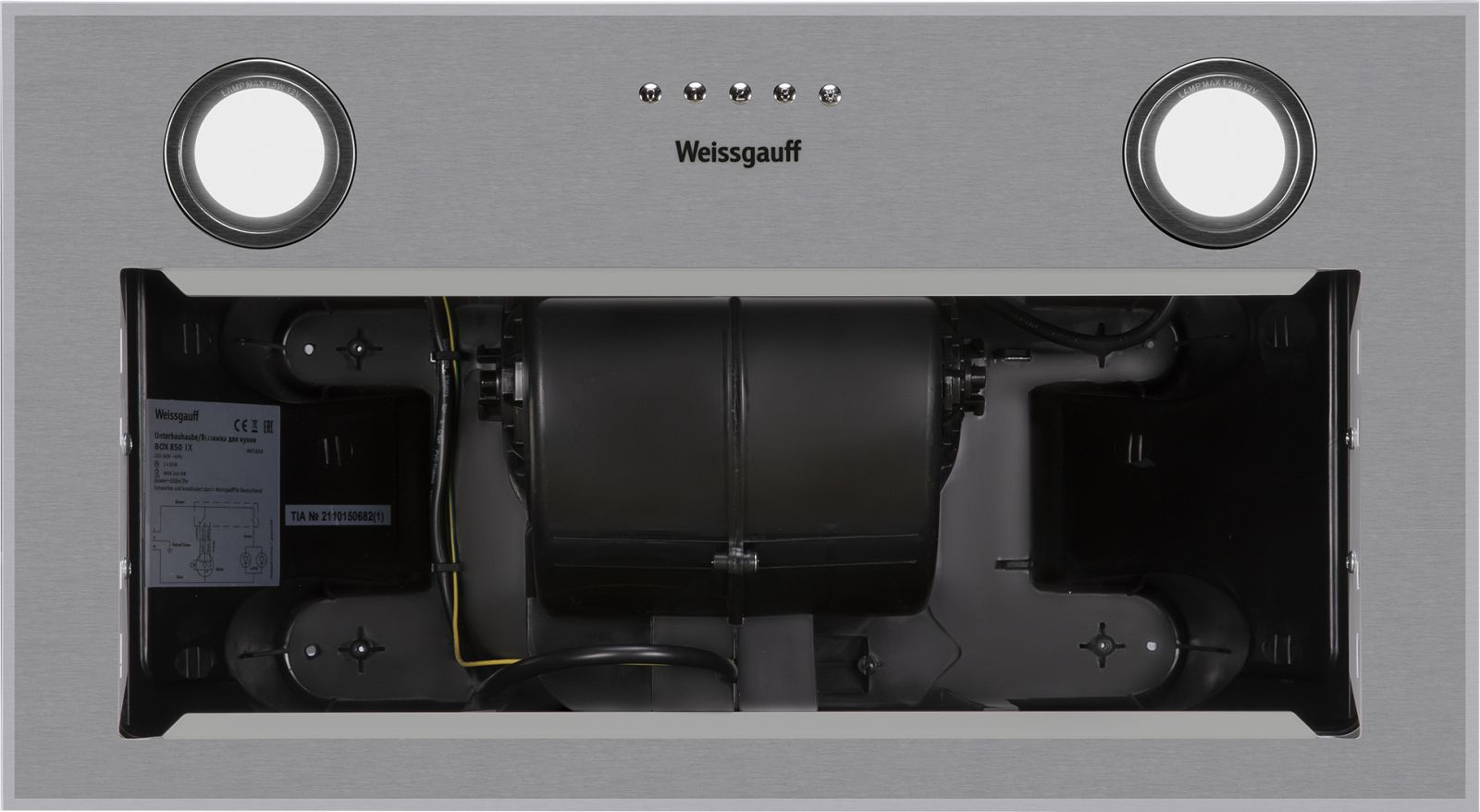 Вытяжка встраиваемая Weissgauff BOX 850 IX, фото 4