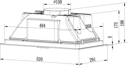 Вытяжка встраиваемая WEISSGAUFF BOX 850 WH, превью предыдущего фото