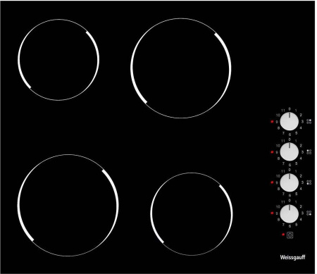 Электрическая варочная панель WEISSGAUFF HV 640 BK